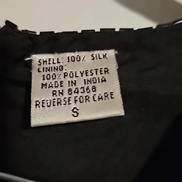 Laurence Kazar Womens Dress Vtg Sz S Beaded Black Silk Evening Zipper VG… - Picture 8 of 16